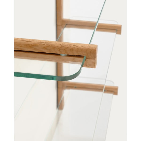 Natūralios spalvos iš stiklo modulinė lentyna 90x28x30,5 cm Sitra – Kave Home-image-3