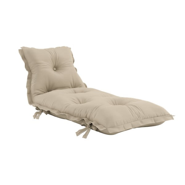 Smėlio spalvos kintamas futonas, tinkamas naudoti lauke Karup Design OUT™ Sit&Sleep Beige