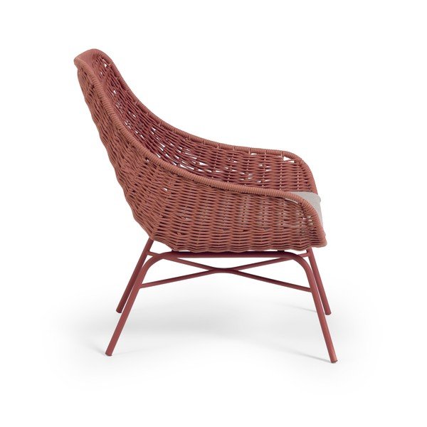 Terakotos spalvos sodo krėslas Kave Home Abeli-image-2