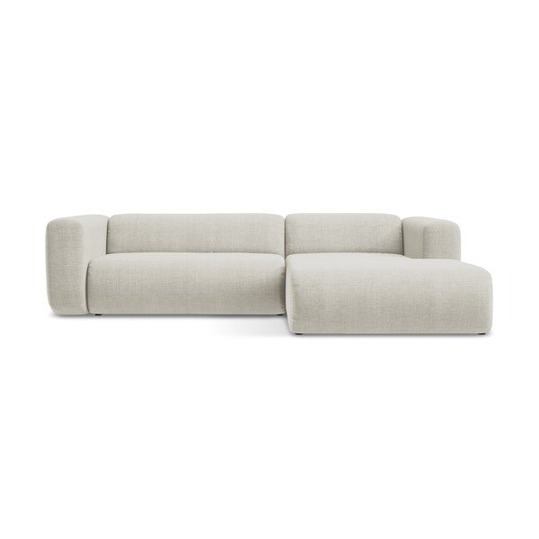 Smėlio spalvos kampinė sofa (su dešiniuoju kampu/su gultu) Ekahi – Makamii
