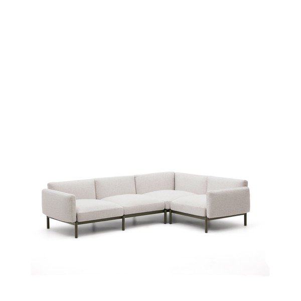 Sodo modulinė sofa šviesiai pilkos spalvos 292 cm Sorells – Kave Home-image-4