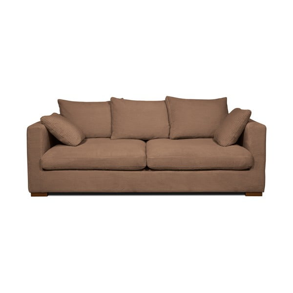 Sofa iš kordinio velveto šviesiai rudos spalvos 220 cm Comfy – Scandic