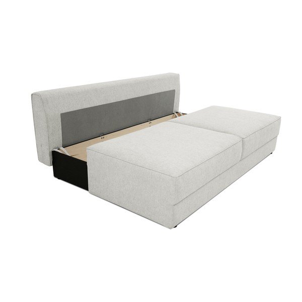 Šviesiai pilkos spalvos sulankstoma/su sandėliavimo vieta sofa 202 cm Dora – Scandic-image-4
