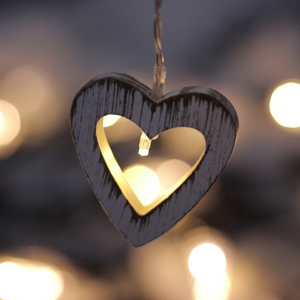 LED lempučių girlianda DecoKing Heart, 10 lempučių, 1,65 m ilgio-image-2