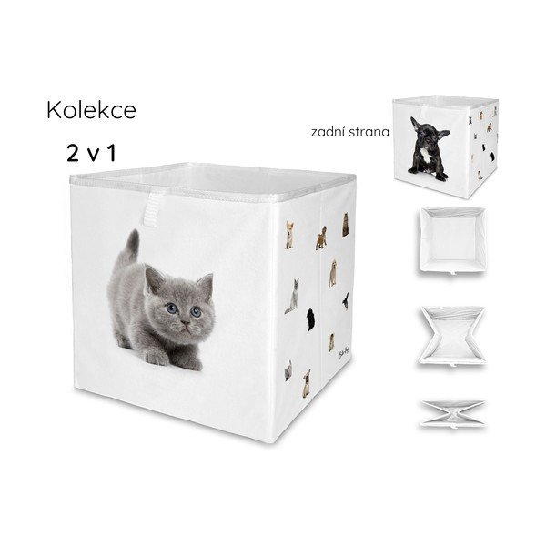 Baltos spalvos iš tekstilės vaikiškas organizatorius 32x32x32 cm The Cutest Ones – Butter Kings-image-2