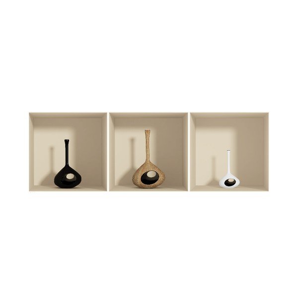 3 lipdukų rinkinys su 3D efektu Ambiance Vase-image-1
