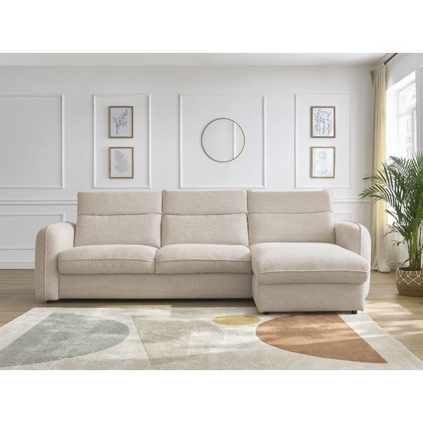 Smėlio spalvos kampinė sofa Achille – Bobochic Paris-image-1