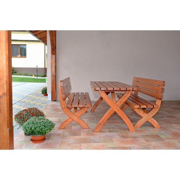 Medinis sodo suolas Strong - Rojaplast-image-1