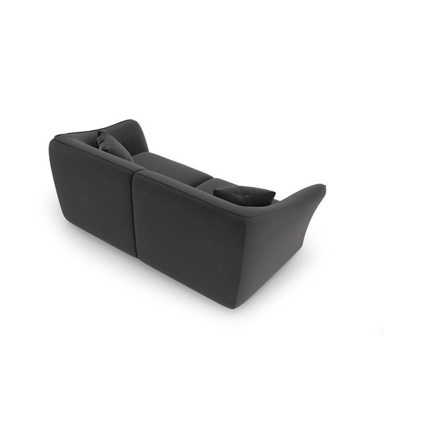Iš velveto sofa tamsiai pilkos spalvos 206 cm Tokyo – Cosmopolitan Design-image-3