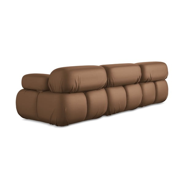 Rudos spalvos iš dirbtinės odos sofa 285 cm Lokua – Makamii-image-4