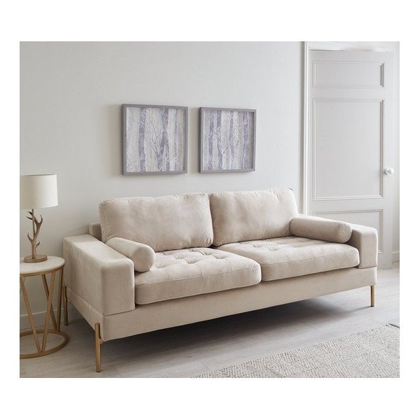Smėlio spalvos sofa 161 cm Versailles – Ropez-image-1