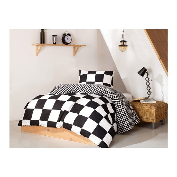 Medvilninės patalynės komplektas su viengulės lovos paklode "Prune", 160 x 220 cm
