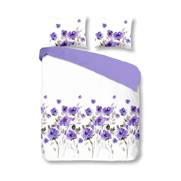 Įtrauktas linas Flowerdream Purple, 200x200 cm