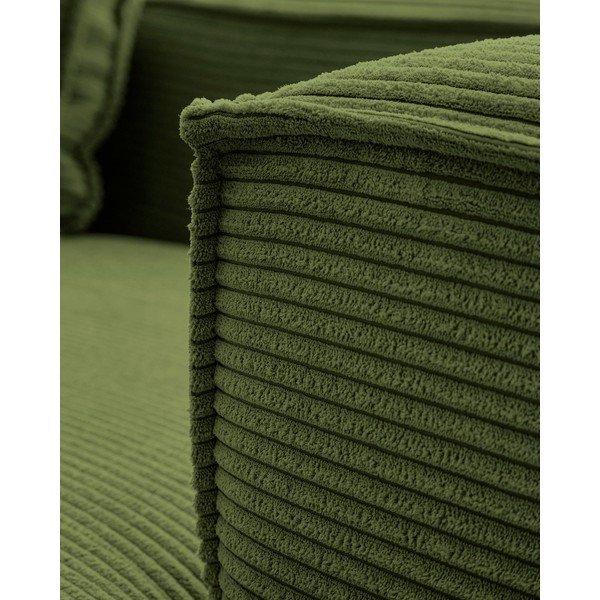 Iš kordinio velveto kampinė sofa žalios spalvos (kintama) Blok – Kave Home-image-3