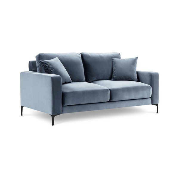 Šviesiai mėlyna aksominė sofa Kooko Home Harmony, 220 cm-image-2