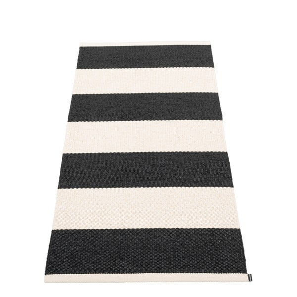 Juodos ir baltos spalvos lauko kilimas 70x150 cm Bob Black Vanilla – Pappelina