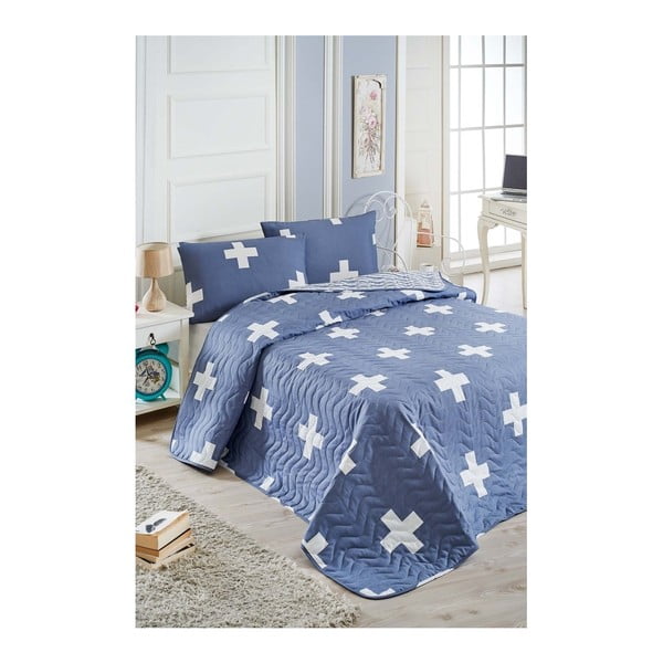 Dygsniuotas dvivietės lovos užvalkalas su pagalvių užvalkalais "Cosmic", 200 x 220 cm