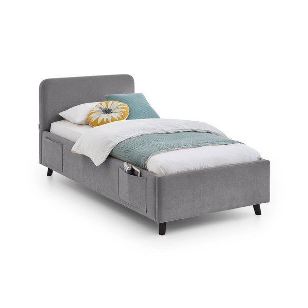 Pilkos spalvos vaikiška lova be grotelių 90x200 cm Cosy – Meise Möbel
