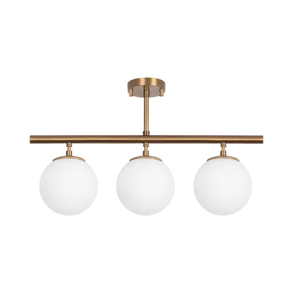 Bronzinės spalvos lubinis šviestuvas ø 15 cm su stiklo gaubtu Atmaca – Opviq lights