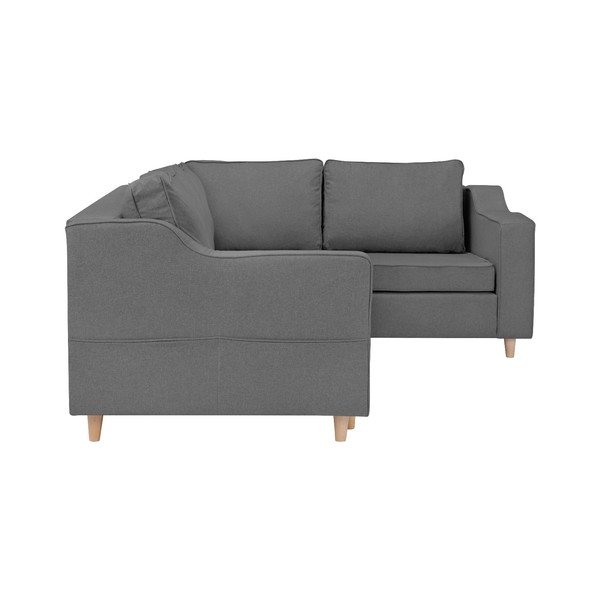 "Mazzini Sofas Jonquille" keturių vietų sofa-lova, pilka, dešinysis kampas-image-4