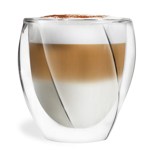 Puodeliai 2 vnt. kapučino/su dviguba sienele 250 ml Cristallo – Vialli Design-image-3