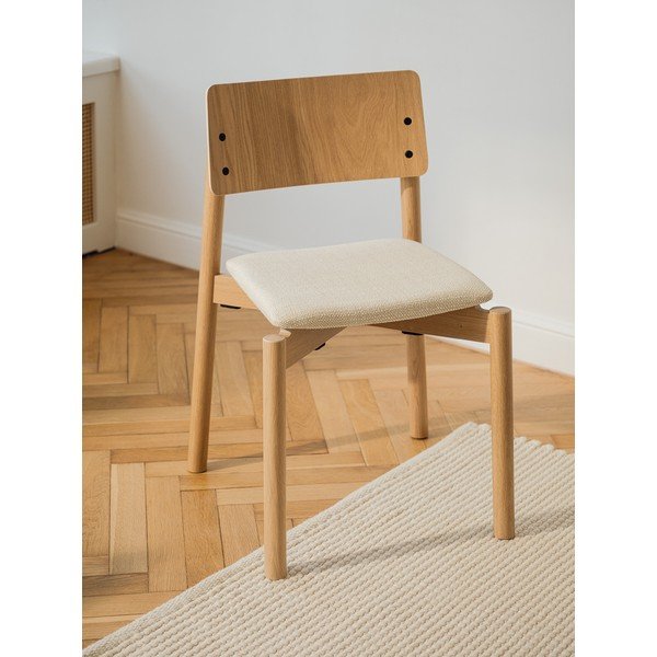 Natūralios spalvos galima dėti viena ant kitos valgomojo kėdė iš ąžuolo Wem – noo.ma-image-1