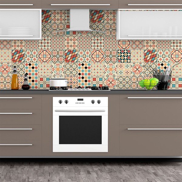 60 sieninių lipdukų rinkinys Ambiance Azulejos Arianito, 15 x 15 cm-image-3