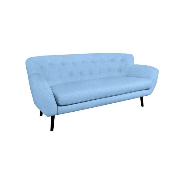 Šviesiai mėlyna trijų vietų sofa "Kooko Home Rock-image-2