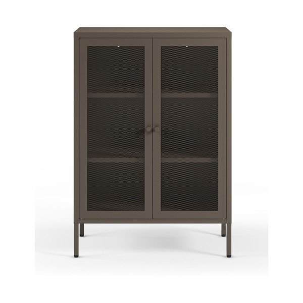 Pilkos spalvos iš metalo spintelė 70x100x40 cm Fayna – Marckeric