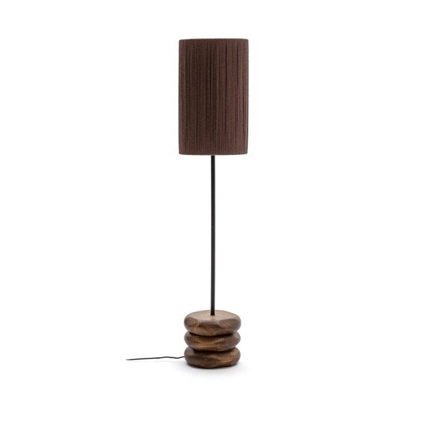 Tamsios natūralios spalvos iš akacijos masyvo pastatomas šviestuvas (aukštis 147 cm) Kor – Kave Home