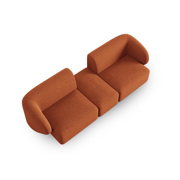 Sofa oranžinės spalvos 239 cm Shane – Micadoni Home-image-4