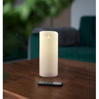 LED žvakė su nuotolinio valdymo pulteliu DecoKing Wax, aukštis 15 cm