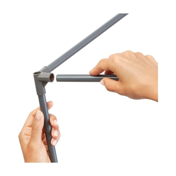 Drabužių spinta iš tekstilės pilkos spalvos 79x155 cm – Rayen-image-3