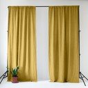 Geltonos spalvos iš lino užuolaida 140x300 cm Lemon Curry – Linen Tales