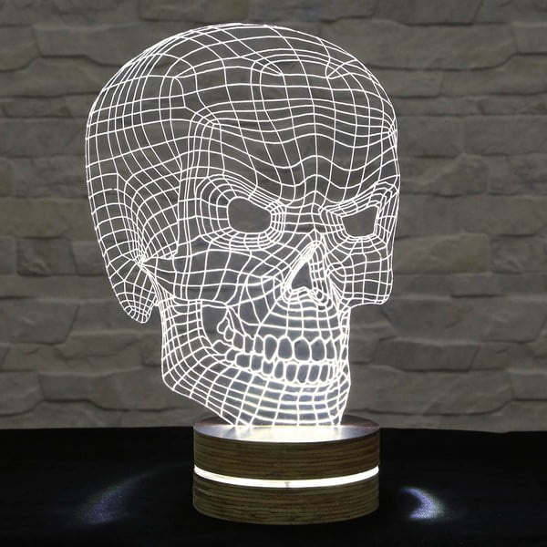 3D stalinis šviestuvas Bad Skull