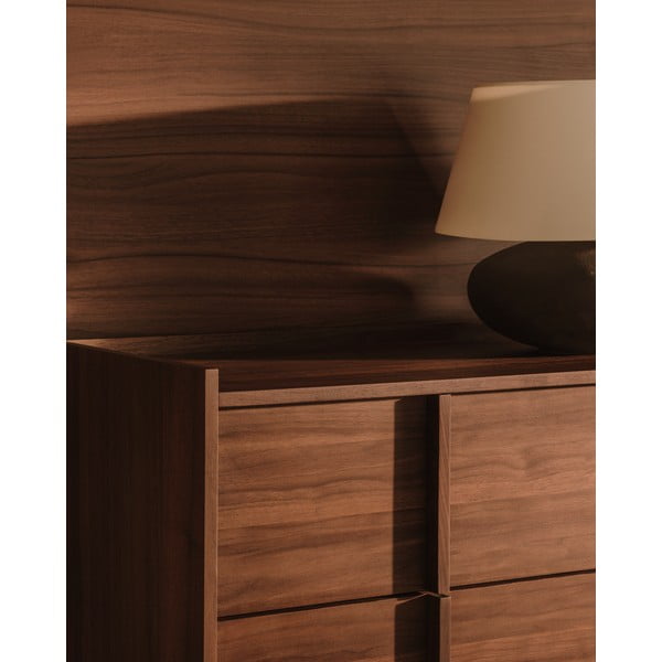 Rudos spalvos šoninė spintelė iš riešutmedžio 100x78x50 cm Onix – Kave Home-image-2