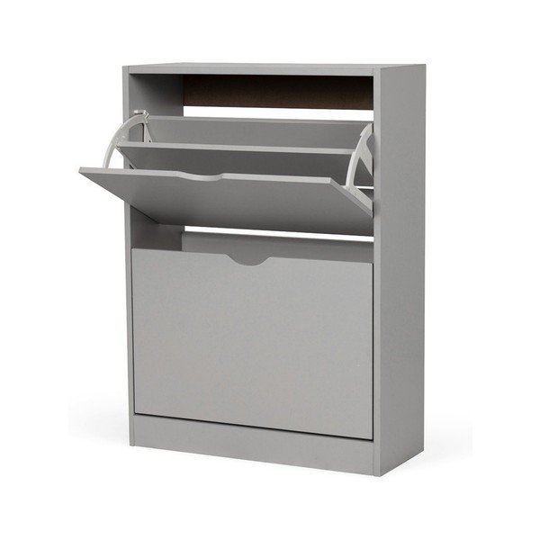 Pilkos spalvos atlenkiama spintelė batams 50x82x24 cm Stelo – Bonami Essentials-image-2