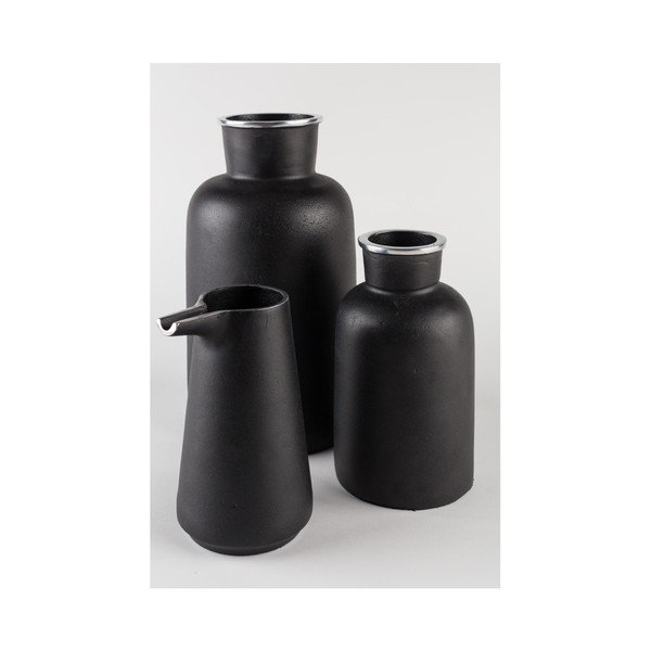 Juoda aliuminio vaza zuiver Farma, aukštis 29 cm-image-4