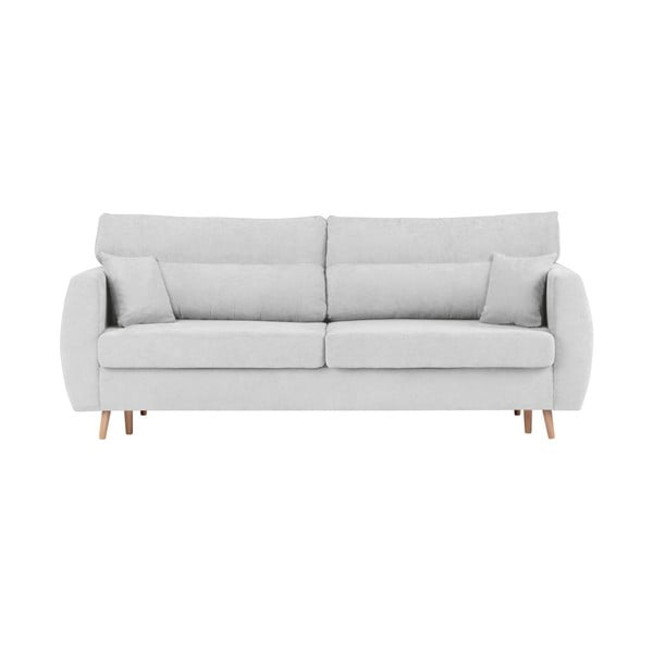 Sidabro spalvos trivietė sofa-lova su saugykla "Cosmopolitan Design Sydney
