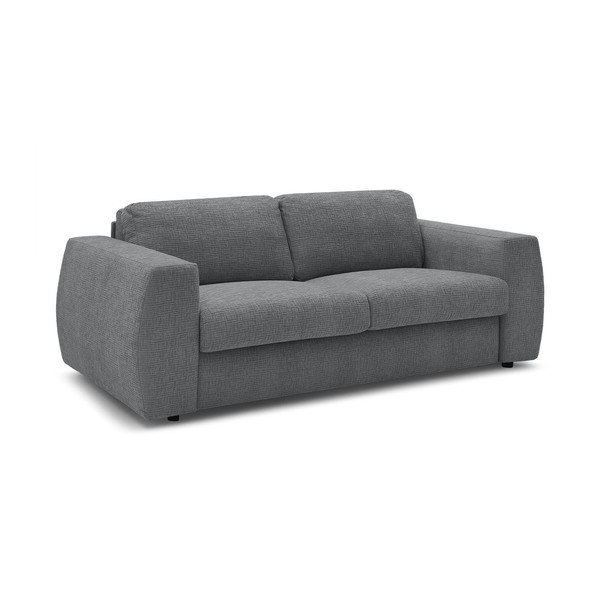 Tamsiai pilkos spalvos sofa miegojimui/sulankstoma iš šenilinio audinio 220 cm Hugo – Bobochic Paris-image-2