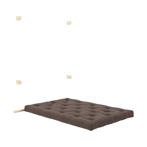 Tamsiai rudos spalvos iš kordinio velveto sulankstoma sofa 135 cm Hooked – Karup Design-image-4