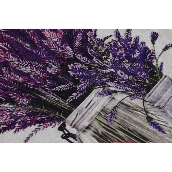 Violetinės spalvos/šviesiai pilkos spalvos vonios kilimėliai 2 vnt. 60x100 cm Purpura – Foutastic-image-1
