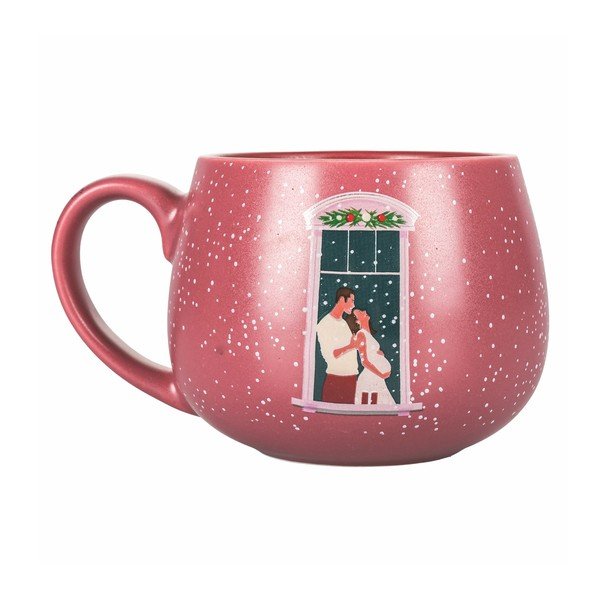 Rožinis kalėdinis porcelianinis puodelis 400 ml Pink Xmas - VDE Tivoli 1996-image-2