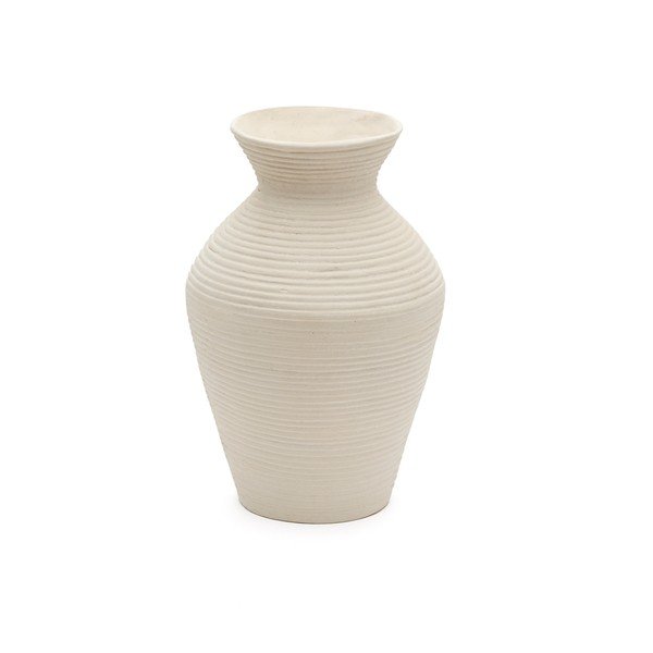 Kreminės spalvos iš papjė mašė aukšta vaza (aukštis 51 cm) Pria – Kave Home