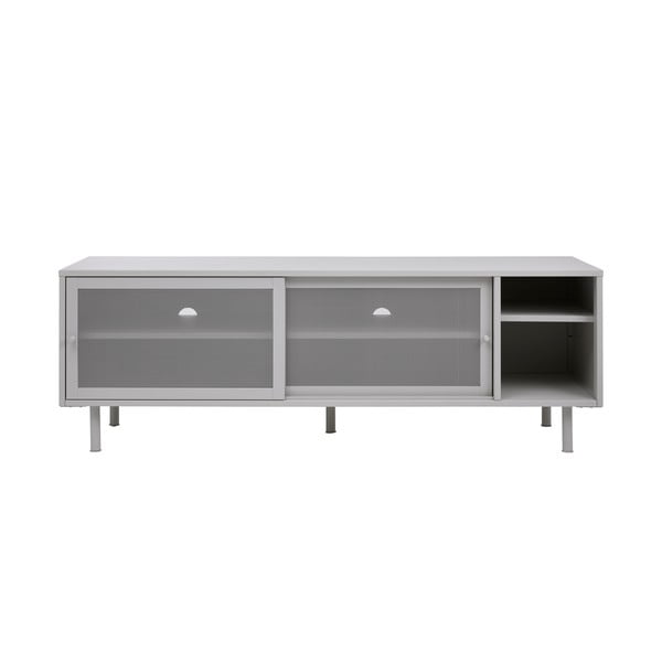 Iš metalo TV spintelė pilkos spalvos 160x55x45 cm Veep – Unique Furniture