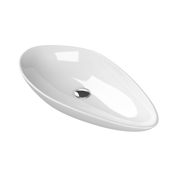 Iš keramikos praustuvas baltos spalvos 74x38,5 cm Ovali – Sapho-image-2
