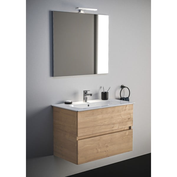 Pakabinama spintelė po kriaukle natūralios spalvos iš ąžuolo 80x55 cm Eurovit+ – Ideal Standard-image-1