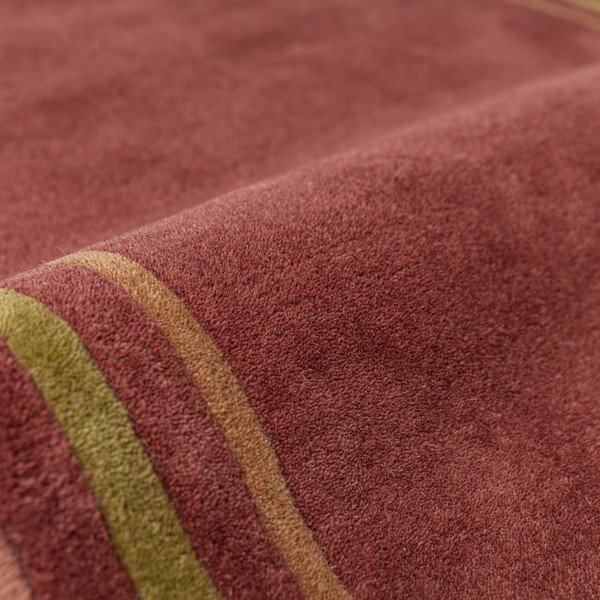 Rankų darbo bordo spalvos iš vilnos kilimas 80x230 cm Lois – Flair Rugs-image-4