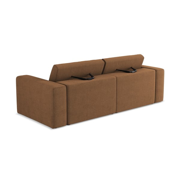Rudos spalvos sofa 224 cm Kalea – Makamii-image-3