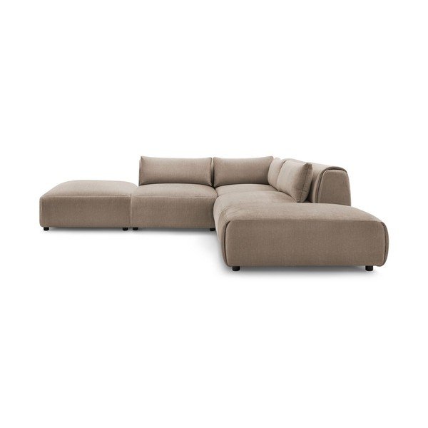 Taupe spalvos modulinė kampinė sofa iš velveto Jeanne – Bobochic Paris-image-3
